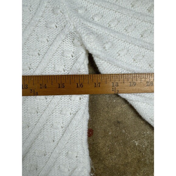 Calvin‎ Klein Popcorn-Knit Mock-Neck Sweater Women's M Ivory - Picture 4 of 8